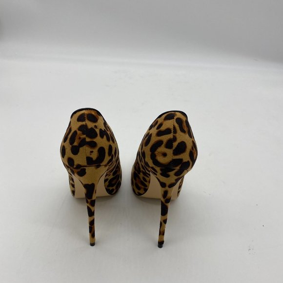 FSJ Leopard Suede Printed Toe Stilettos Heel Pumps - Picture 7 of 10